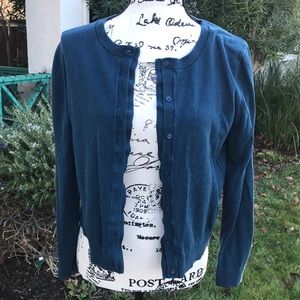 Dark Teal Banana Republic Cardigan